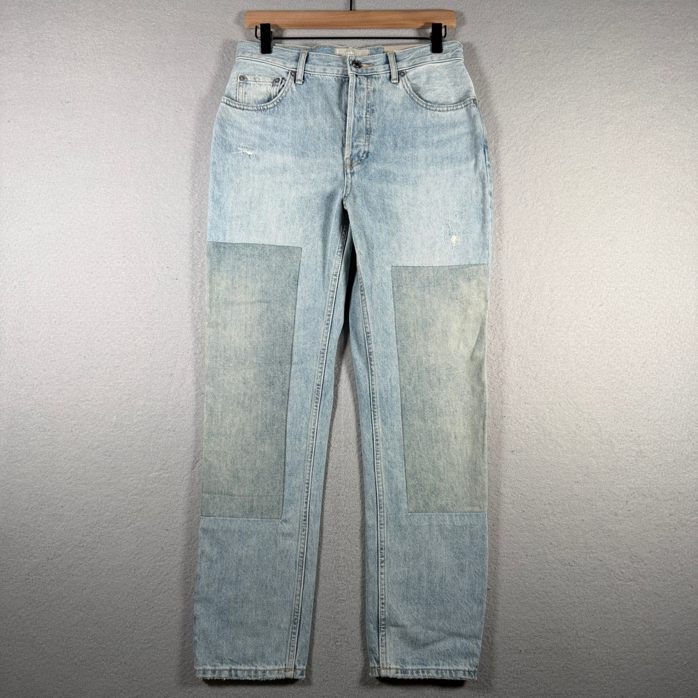 Everlane The 90's Cheeky Jean Light Wash Patchwork Organic Cotton Denim 27 Reg
